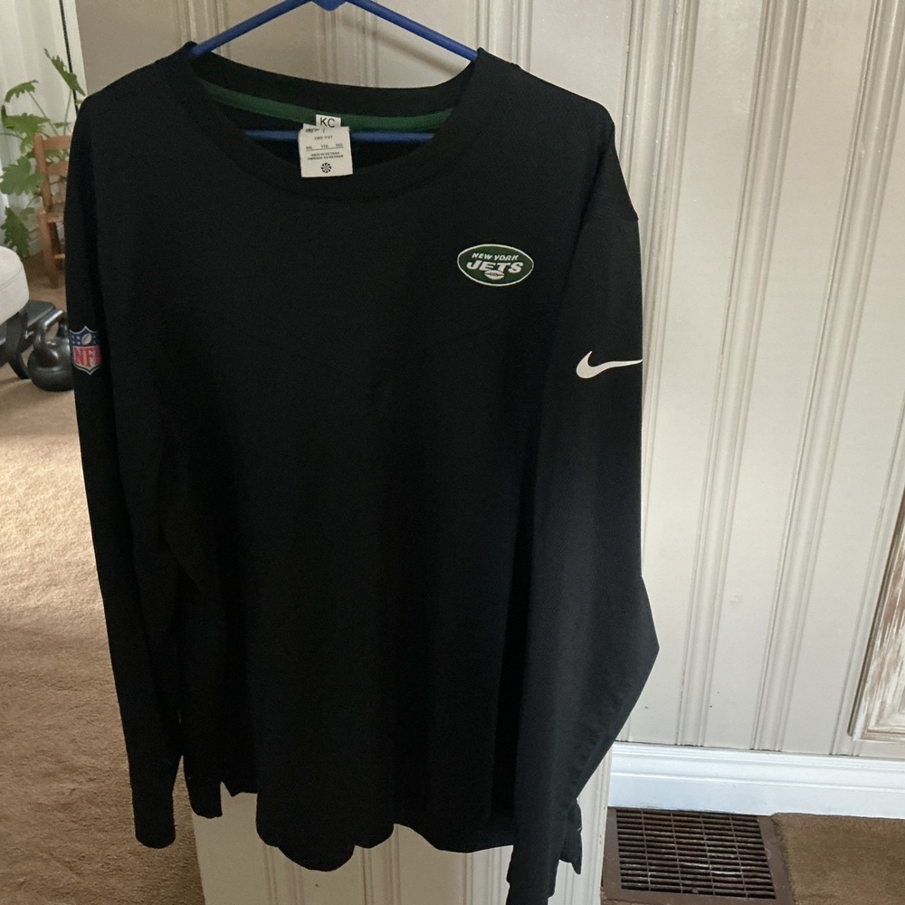 Nike Embroidered Logo Jets Long Sleeve Shirt XXL